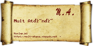 Mult Aténé névjegykártya